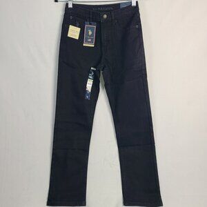 NWT U.S. Polo Assn. Ultimate Denim Straight Black Stretch Jeans Youth Size 12
